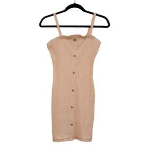 Warm Ivory ASOS Design Women's Ribbed Mini Dress